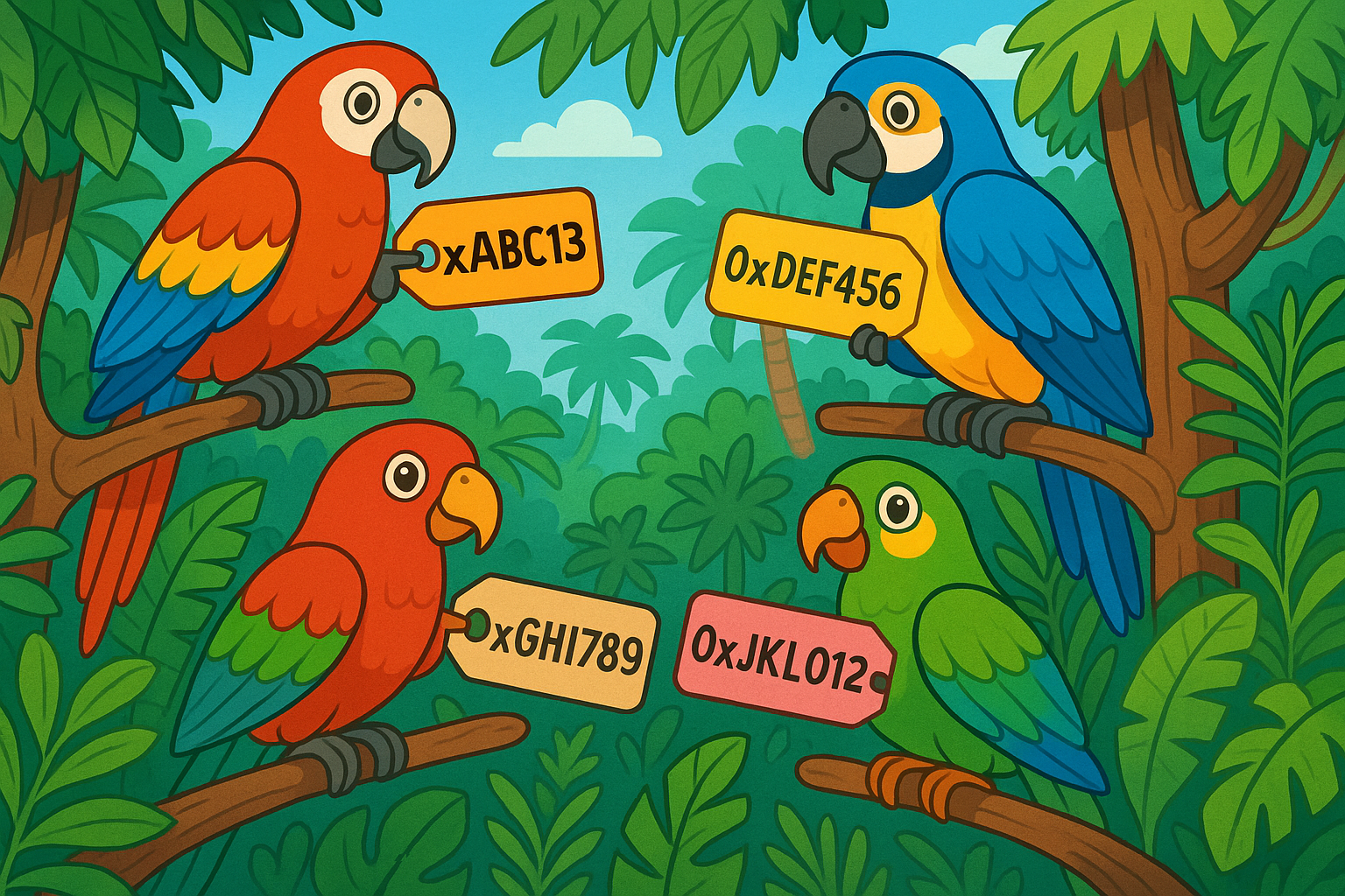 A visual representation of simplified on-chain identity